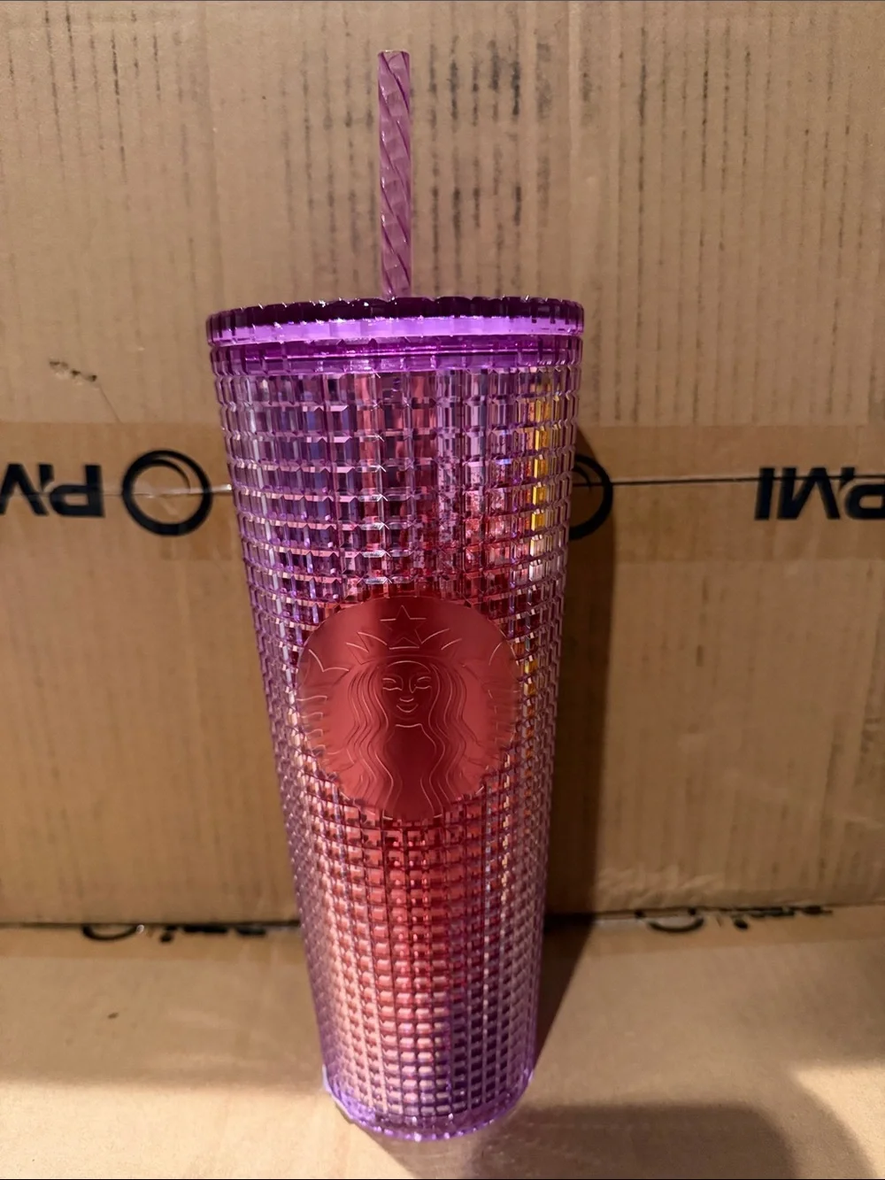 Starbucks Grid Pink Studded Cold Cup